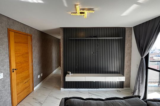 Sala - Cozinha de apartamento à venda com 2 quartos, 88m² em Cidade São Jorge, Santo André