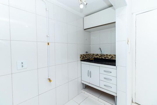 Cozinha de kitnet/studio à venda com 1 quarto, 22m² em Água Branca, São Paulo