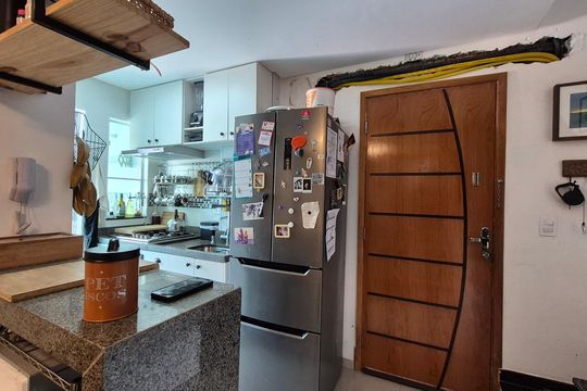 Cozinha de apartamento à venda com 3 quartos, 100m² em Vila Assunção, Santo André