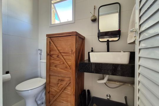 Banheiro de apartamento à venda com 3 quartos, 100m² em Vila Assunção, Santo André