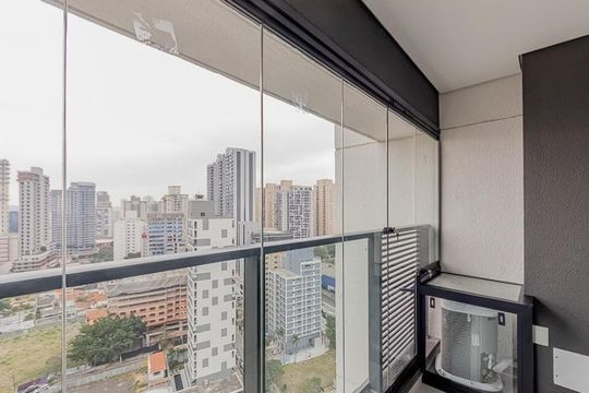 Varanda de apartamento à venda com 1 quarto, 23m² em Jardim das Acacias, São Paulo