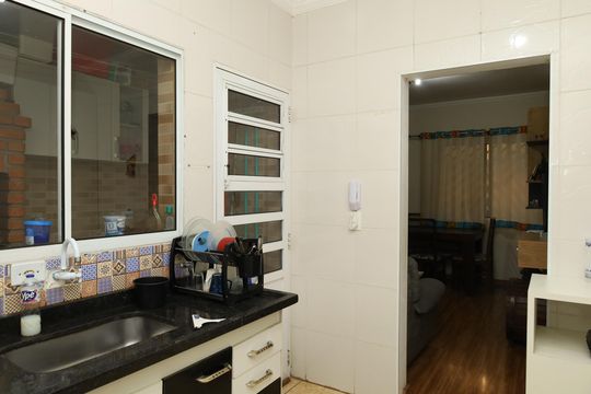 Cozinha de casa de condomínio para alugar com 2 quartos, 62m² em Itaquera, São Paulo