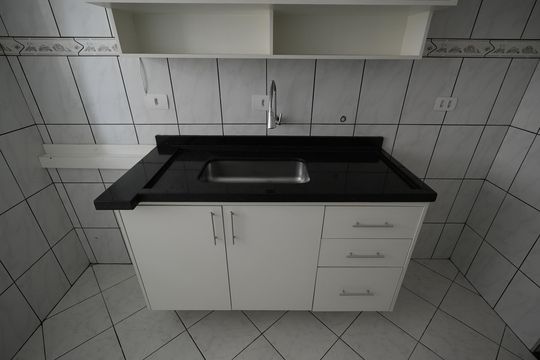 Cozinha de apartamento à venda com 3 quartos, 69m² em Jardim do Estádio, Santo André