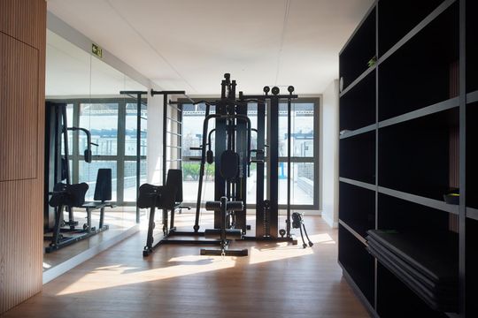 Área comum - Academia de kitnet/studio para alugar com 1 quarto, 36m² em Jardim do Salso, Porto Alegre