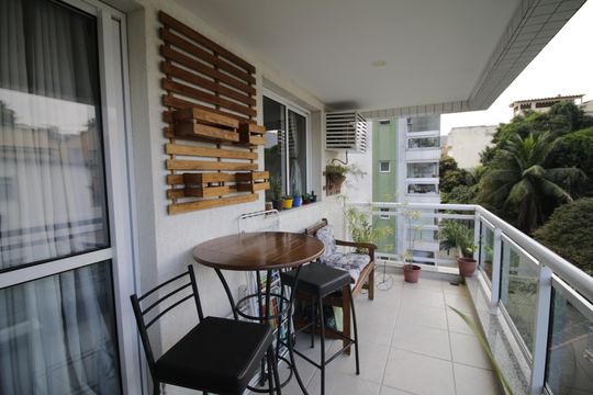 Varanda de apartamento à venda com 2 quartos, 67m² em Pechincha, Rio de Janeiro