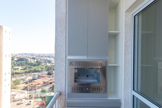 Sacada com churrasqueira de apartamento para alugar com 2 quartos, 49m² em Jardim Samambaia, Campinas