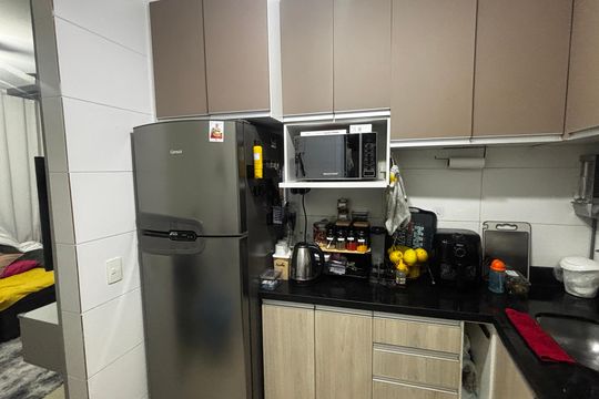 Cozinha de apartamento à venda com 2 quartos, 40m² em Parque Novo Oratório, Santo André