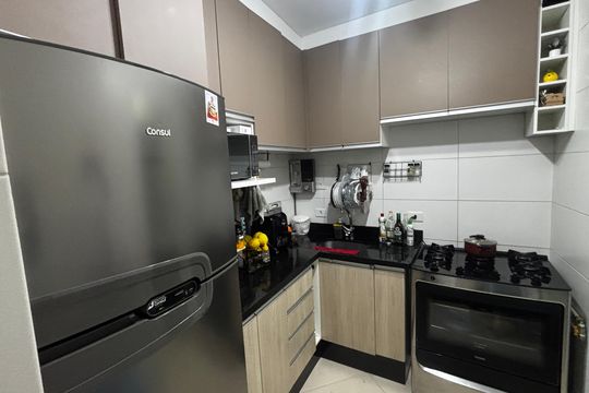 Cozinha de apartamento à venda com 2 quartos, 40m² em Parque Novo Oratório, Santo André