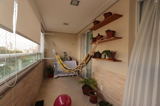 Varanda Gourmet de apartamento à venda com 3 quartos, 78m² em Campestre, Santo André