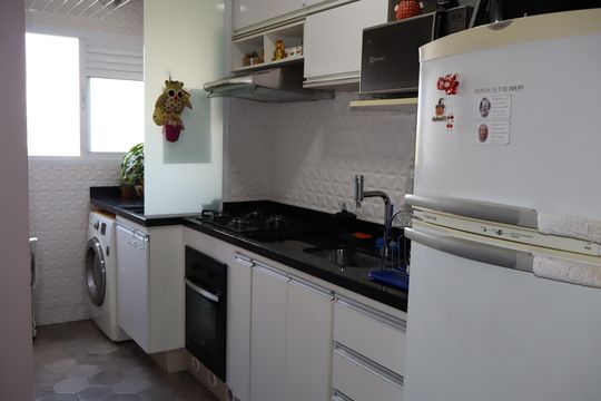 Cozinha de apartamento para alugar com 2 quartos, 45m² em Jardim Ibitirama, São Paulo
