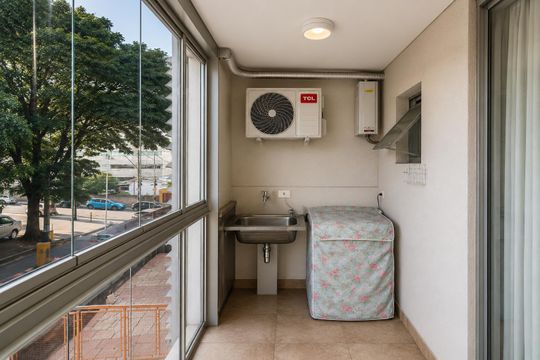 Varanda de apartamento à venda com 1 quarto, 36m² em Vila Augusta, Guarulhos