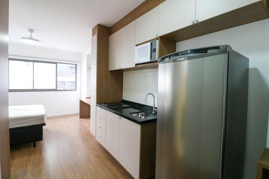 Studio de kitnet/studio para alugar com 1 quarto, 26m² em Santo Amaro, São Paulo