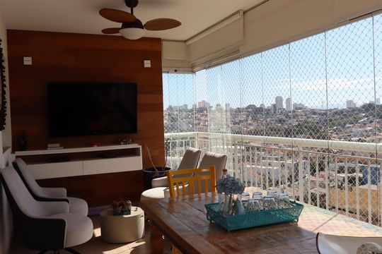 Varanda e área gourmet de apartamento à venda com 3 quartos, 130m² em Jardim Avelino, São Paulo