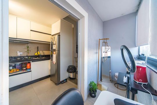 Varanda  de apartamento para alugar com 2 quartos, 80m² em Vila Scarpelli, Santo André