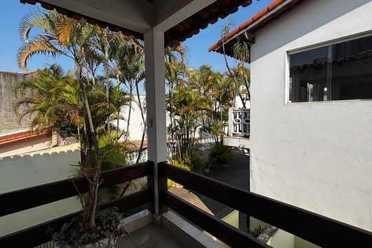 Varanda da Suíte 2 de casa à venda com 4 quartos, 580m² em Vila Homero Thon, Santo André