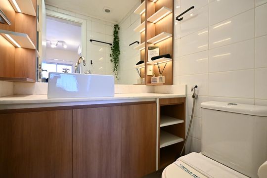 Banheiro Suíte  de apartamento para alugar com 1 quarto, 90m² em Morumbi, São Paulo
