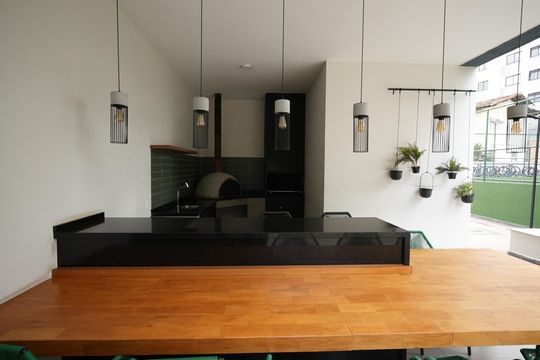Área comum - Churrasqueira de apartamento para alugar com 2 quartos, 35m² em Santa Maria, Santo André