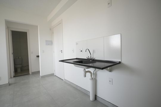 Cozinha de apartamento para alugar com 2 quartos, 35m² em Santa Maria, Santo André