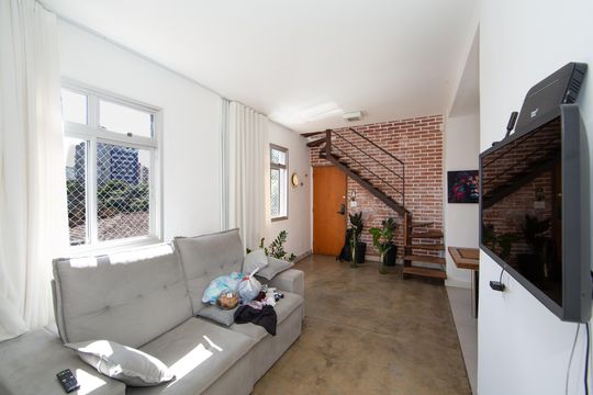SALA de apartamento à venda com 3 quartos, 120m² em Serra, Belo Horizonte