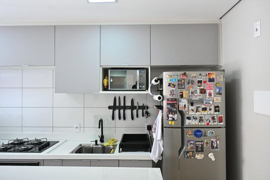 Cozinha de apartamento à venda com 2 quartos, 42m² em Vila Plana, São Paulo