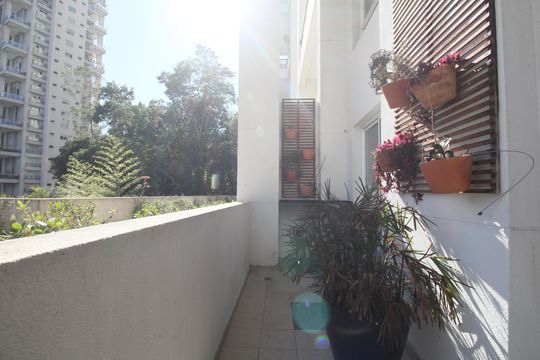 Varanda Sala de apartamento à venda com 1 quarto, 101m² em Vila Andrade, São Paulo