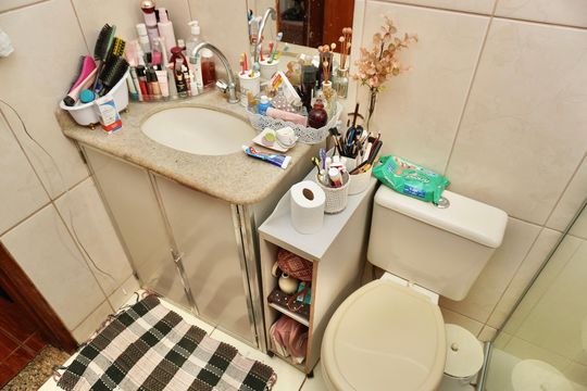 Banheiro Social de apartamento à venda com 3 quartos, 56m² em Alto Caiçaras, Belo Horizonte