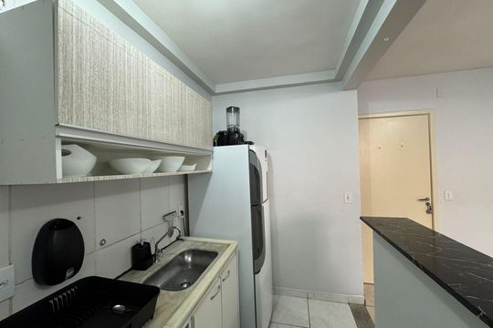 Cozinha de apartamento à venda com 2 quartos, 60m² em Setor Negrão de Lima, Goiânia
