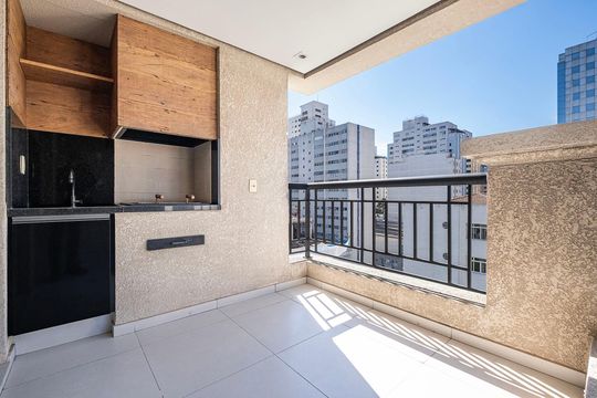 Sala/Cozinha - Varanda de apartamento à venda com 2 quartos, 72m² em Paraíso, São Paulo