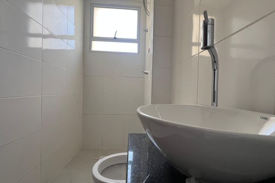Banheiro Social de apartamento para alugar com 2 quartos, 50m² em Braúnas, Belo Horizonte