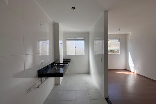 Cozinha de apartamento para alugar com 2 quartos, 50m² em Braúnas, Belo Horizonte