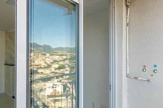 Varanda da Sala de apartamento para alugar com 1 quarto, 38m² em Bonsucesso, Rio de Janeiro