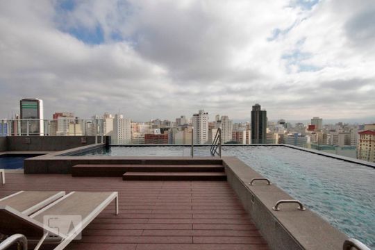 Área comum - Piscina de kitnet/studio para alugar com 1 quarto, 35m² em Consolação, São Paulo