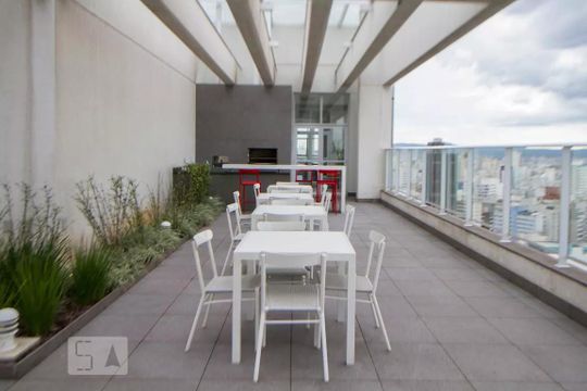 Área comum de kitnet/studio para alugar com 1 quarto, 35m² em Consolação, São Paulo