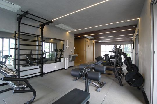 Área Comum - Academia de apartamento para alugar com 1 quarto, 33m² em Indianópolis, São Paulo