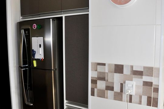Detalhe - Cozinha Americana de casa de condomínio à venda com 2 quartos, 89m² em Vila Mangalot, São Paulo