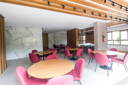 Área comum - Salão de festas de apartamento para alugar com 2 quartos, 105m² em Empresarial 18 do Forte, Barueri