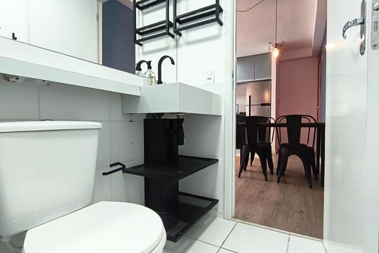 Banheiro de apartamento para alugar com 1 quarto, 36m² em Cambuci, São Paulo