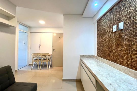 Sala de apartamento para alugar com 1 quarto, 40m² em Centro, Campinas