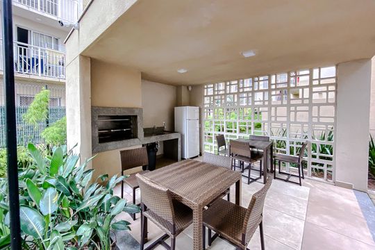 Área comum - Churrasqueira de apartamento para alugar com 1 quarto, 30m² em Bom Retiro, São Paulo