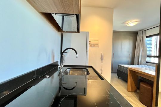 Cozinha de kitnet/studio para alugar com 1 quarto, 39m² em Mirandópolis, São Paulo
