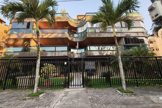 Fachada do Prédio  de apartamento para alugar com 5 quartos, 344m² em Recreio dos Bandeirantes, Rio de Janeiro