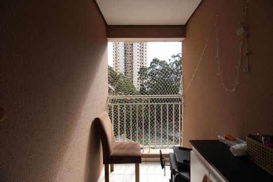 Varanda de apartamento à venda com 2 quartos, 59m² em Vila Sonia do Taboao, Taboão da Serra