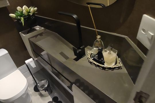 Lavabo de apartamento à venda com 3 quartos, 166m² em Santo Antônio, São Caetano do Sul