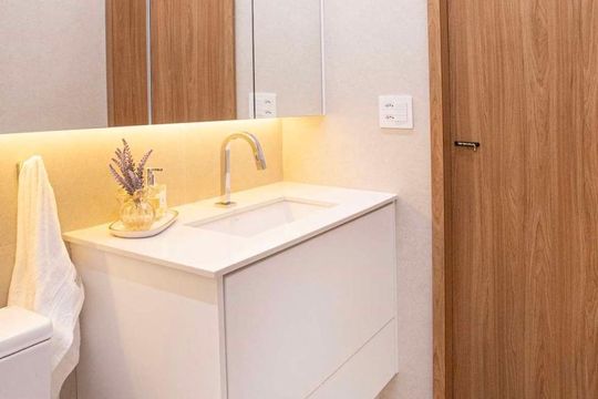Banheiro de kitnet/studio à venda com 1 quarto, 33m² em Vila Osasco, Osasco