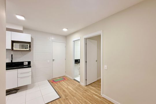 Sala  de apartamento para alugar com 2 quartos, 32m² em Jardim Caravelas, São Paulo