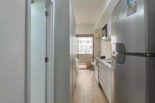 Cozinha de kitnet/studio para alugar com 1 quarto, 25m² em Perdizes, São Paulo