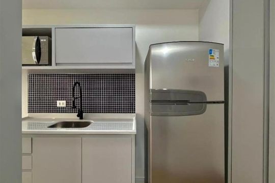 Cozinha de kitnet/studio para alugar com 1 quarto, 25m² em Perdizes, São Paulo