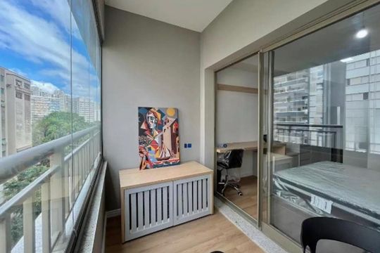 Varanda de kitnet/studio para alugar com 1 quarto, 25m² em Perdizes, São Paulo