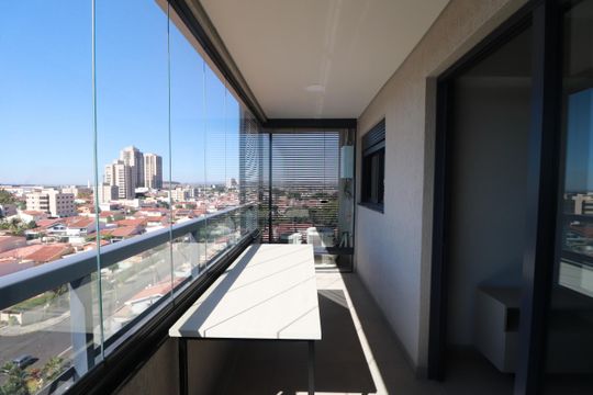 Varanda  de apartamento para alugar com 1 quarto, 46m² em Subsetor Leste - 6 (l-6), Ribeirão Preto