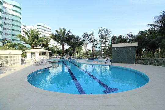 Área comum - Piscina de apartamento para alugar com 1 quarto, 50m² em Barra Olímpica, Rio de Janeiro